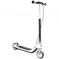 Trotineta pliabila pentru copii, 2 roti cu iluminare LED, frana de mana si picior, reglabila pe inaltime, maxim 100 kg, 73x36x94 cm, negru si alb