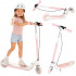 Trotineta pliabila pentru copii, 2 roti cu iluminare LED, frana de mana si picior, reglabila pe inaltime, maxim 100 kg, 73x36x94 cm, roz si alb [2]