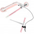 Trotineta pliabila pentru copii, 2 roti cu iluminare LED, frana de mana si picior, reglabila pe inaltime, maxim 100 kg, 73x36x94 cm, roz si alb [3]