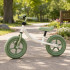Bicicleta fara pedale pentru copii, cadru din otel, roti EVA, ghidon si sezut reglabile, maxim 30 kg, 80x38x58 cm, verde si alb [12]