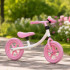 Bicicleta fara pedale pentru copii, cadru din otel, roti EVA, ghidon si sezut reglabile, maxim 30 kg, 80x38x58 cm, roz si alb [12]
