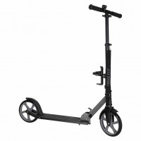Trotineta urbana pliabila, roti PU 200 mm, ghidon reglabil, frana spate, maxim 100 kg, 90x39x95 cm, negru si gri