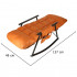 Fotoliu balansoar tip sezlong, pliabil pentru gradina, cu buzunar lateral, 137x49x74 cm, maxim 100 kg, portocaliu [12]