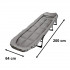 Pat pliabil camping cu saltea, reglabil 5 pozitii, cadru otel, maxim 100 kg, 200x64x30 cm, gri [4]