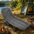 Pat pliabil camping cu saltea, reglabil 5 pozitii, cadru otel, maxim 100 kg, 200x64x30 cm, gri [7]