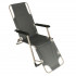 Sezlong pliabil gradina cu perna groasa si tetiera, 2 pozitii, cadru metalic, 170x60 cm, gri [6]