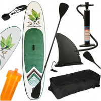 Placa Stand up paddle SUP gonflabila cu vasla, pompa si accesorii, 320x80x19 cm, 150 kg, alb