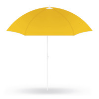 Umbrela de plaja pliabila cu protectie UV si inaltime reglabila, diametru 150 cm, galben