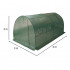 Sera gradina 400x300x200 cm, 8 ferestre cu plasa, usa cu fermoar, folie armata PE 130g/m², verde [2]
