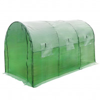 Sera gradina 300x200x200 cm, 6 ferestre, usa cu fermoar, folie PE 130g/m², verde Sera gradina 300x200x200 cm, 6 ferestre, usa cu fermoar, folie PE 130g/m², verde
