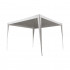 Pavilion gradina 300x300x255 cm, structura metalica cu 4 picioare, acoperis PE 90g/mp, alb [4]