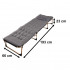 Sezlong pliabil cu 4 trepte, reglaj spatar, otel si material Oxford, 193x66x23 cm, gri [5]