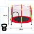 Trambulina pentru copii cu plasa de protectie, diametru 140 cm, 150 kg, rosu [9]
