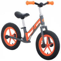Bicicleta fara pedale LEO pentru copii 12", cadru otel, roti gonflabile cu camera, reglabila 52–60 cm, gri Bicicleta fara pedale LEO pentru copii 12", cadru otel, roti gonflabile cu camera, reglabila 52–60 cm, gri