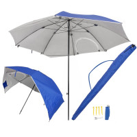 Umbrela de plaja tip cort, 240x230 cm – protectie solara, antivant, pliabila, cu husa Umbrela de plaja tip cort, 240x230 cm – protectie solara, antivant, pliabila, cu husa