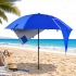Umbrela de plaja tip cort 2 in 1 cu paravan lateral, ventilatie si protectie UV, diametru 213 cm, albastru [16]