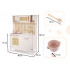 Bucatarie din lemn pentru copii 100x68x29 cm, cu accesorii si efecte luminoase, stil retro, MDF si plastic, boho, crem [2]