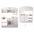 Bucatarie din lemn pentru copii cu accesorii, MDF si lemn, 68x25x82 cm, gri si alb [5]