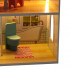 Casuta din lemn pentru papusi cu mobilier si banda LED, 3 etaje, 62x27x70 cm, multicolor [17]