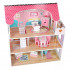 Casuta din lemn pentru papusi cu mobilier si banda LED, 3 etaje, 62x27x70 cm, multicolor [7]