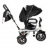 Tricicleta 3in1 105x52x94 cm, sezut rotativ 360°, roti fara aer, copertina reglabila, negru [44]