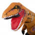 Costum dinozaur T-Rex gonflabil, cu ventilator si fermoar frontal, marime universala 150–190 cm, maro [4]