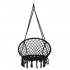 Scaun rotund tip leagan suspendat pentru casa sau gradina, cu franjuri, 150kg, negru [16]