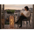 Lampion solar exterior metalic, 62 cm, iluminare LED ambientala, incarcare solara, maro [5]