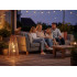 Lampion solar decorativ 55 cm, iluminare ambientala LED, model cu decupaje, pentru gradina sau terasa, maro [3]