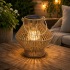 Lampion solar exterior LED, 19 cm, iluminare ambientala, incarcare solara, maro [3]