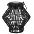 Lampion solar metalic 19 cm, iluminare ambientala LED, design decorativ pentru gradina, terasa sau balcon, negru [2]