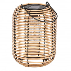 Felinar solar metalic decorativ pentru gradina, 24 cm, bej