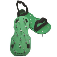 Sandale pentru aerarea gazonului cu 26 tepi metalici, curele reglabile, 30x13 cm, verde Sandale pentru aerarea gazonului cu 26 tepi metalici, curele reglabile, 30x13 cm, verde