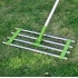 Nivelator manual gazon si teren cu cap lat din otel si aluminiu, 60x25 cm, maner 164 cm, verde [3]