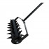 Aerator manual gazon cu roti si tepi pentru afanarea solului, constructie metalica, inaltime 148 cm, latime lucru 40 cm [5]