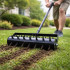 Aerator manual gazon cu roti si tepi pentru afanarea solului, constructie metalica, inaltime 148 cm, latime lucru 40 cm [7]