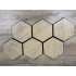Set 6 panouri decorative hexagonale MDF si fetru, LDA PREMIUM, 30x26 cm, Stejar Saragossa [16]