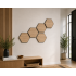 Set 6 panouri decorative hexagonale MDF si fetru, LDA PREMIUM, 30x26 cm, Stejar Saragossa [4]