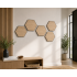 Set 6 panouri decorative hexagonale MDF si fetru, LDA PREMIUM, 30x26 cm, Stejar Saragossa [5]