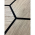 Set 6 panouri decorative hexagonale MDF si fetru, LDA PREMIUM, 30x26 cm, Stejar Saragossa [8]