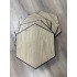 Set 6 panouri decorative hexagonale MDF si fetru, LDA PREMIUM, 30x26 cm, Stejar Saragossa [11]