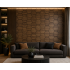 Set 6 panouri decorative hexagonale MDF si fetru, LDA PREMIUM, 30x26 cm, Nuc Modena [14]