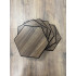 Set 6 panouri decorative hexagonale MDF si fetru, LDA PREMIUM, 30x26 cm, Nuc Modena [5]