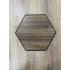 Set 6 panouri decorative hexagonale MDF si fetru, LDA PREMIUM, 30x26 cm, Nuc Modena [6]