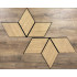 Set 9 panouri decorative romb MDF si fetru, LDA PREMIUM, 40x24 cm, Stejar Saragossa [14]
