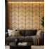 Set 9 panouri decorative romb MDF si fetru, LDA PREMIUM, 40x24 cm, Stejar Saragossa [4]