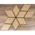 Set 9 panouri decorative romb MDF si fetru, LDA PREMIUM, 40x24 cm, Stejar Saragossa [8]