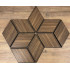 Set 9 panouri decorative romb MDF si fetru, LDA PREMIUM, 40x24cm, Nuc Modena [15]