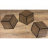 Set 9 panouri decorative romb MDF si fetru, LDA PREMIUM, 40x24cm, Nuc Modena [16]