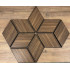 Set 9 panouri decorative romb MDF si fetru, LDA PREMIUM, 40x24cm, Nuc Modena [18]